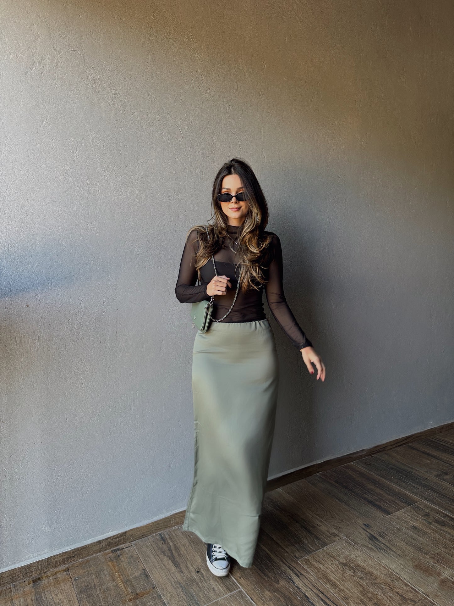 Green Maxi Skirt