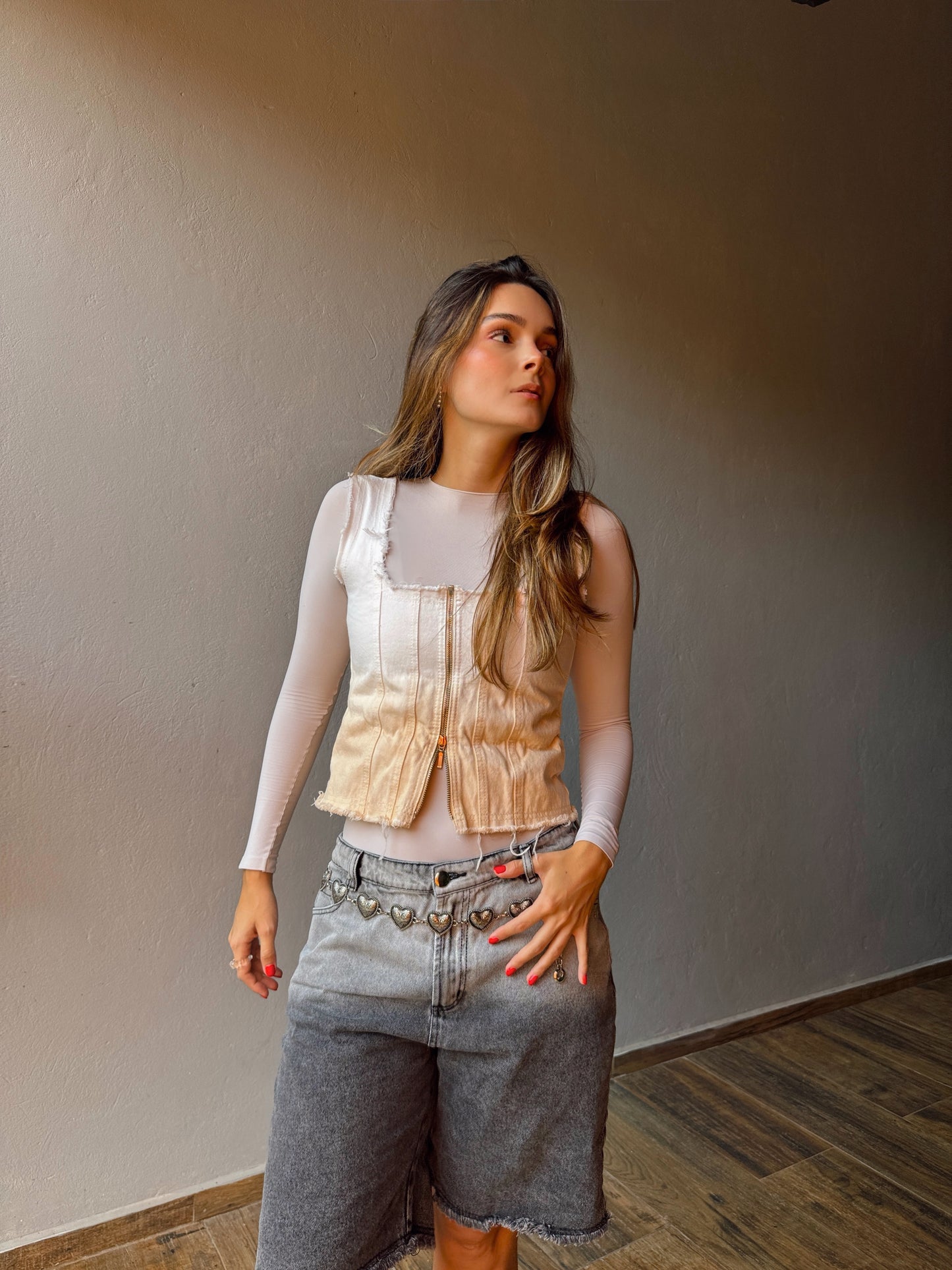 Denim Corset- Ombre Wash