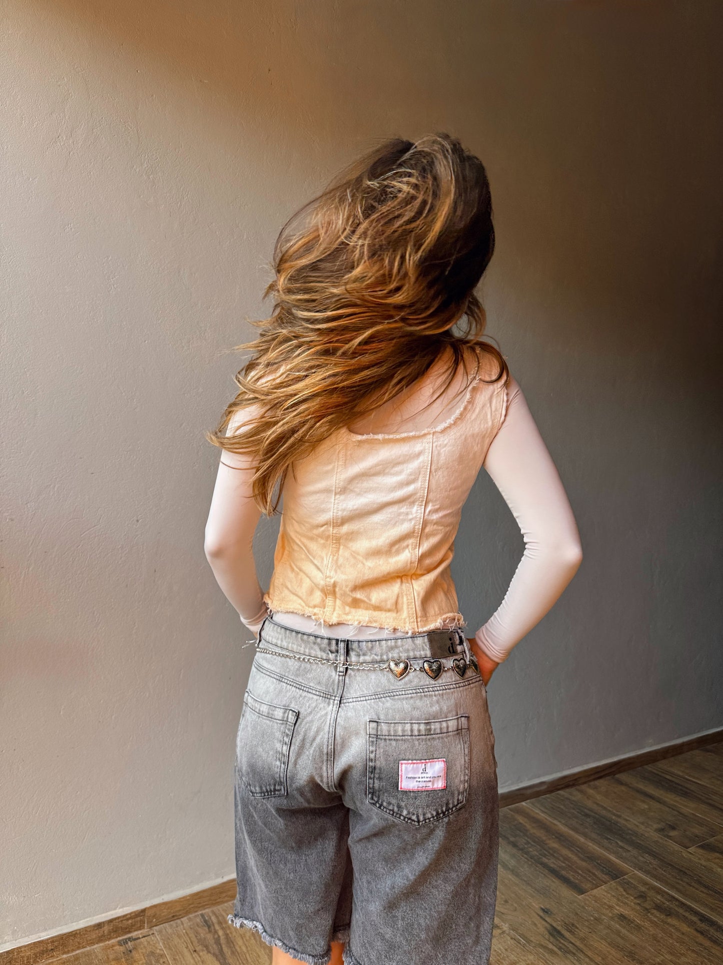 Denim Corset- Ombre Wash