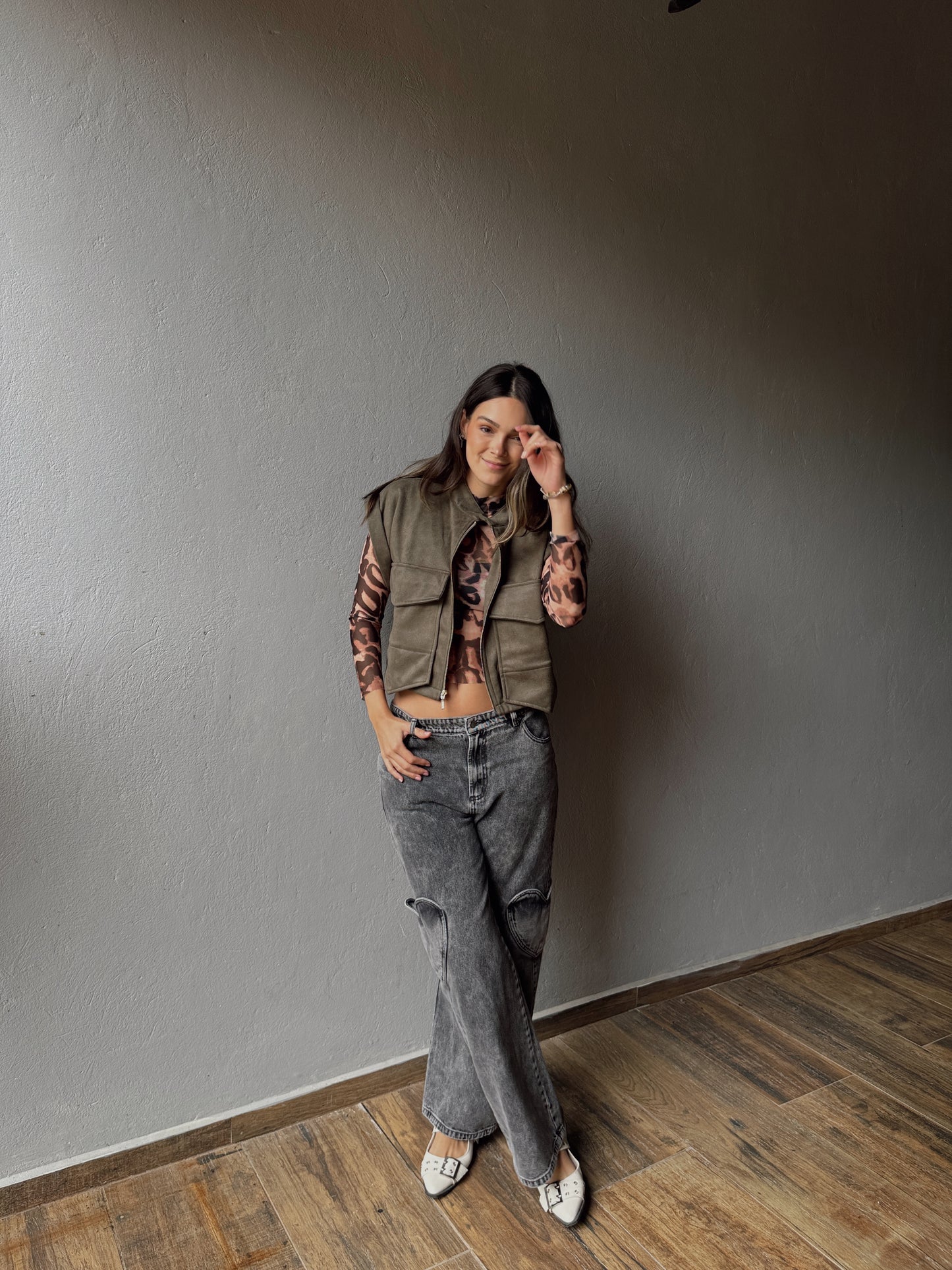 Dusty Green Pocket Vest