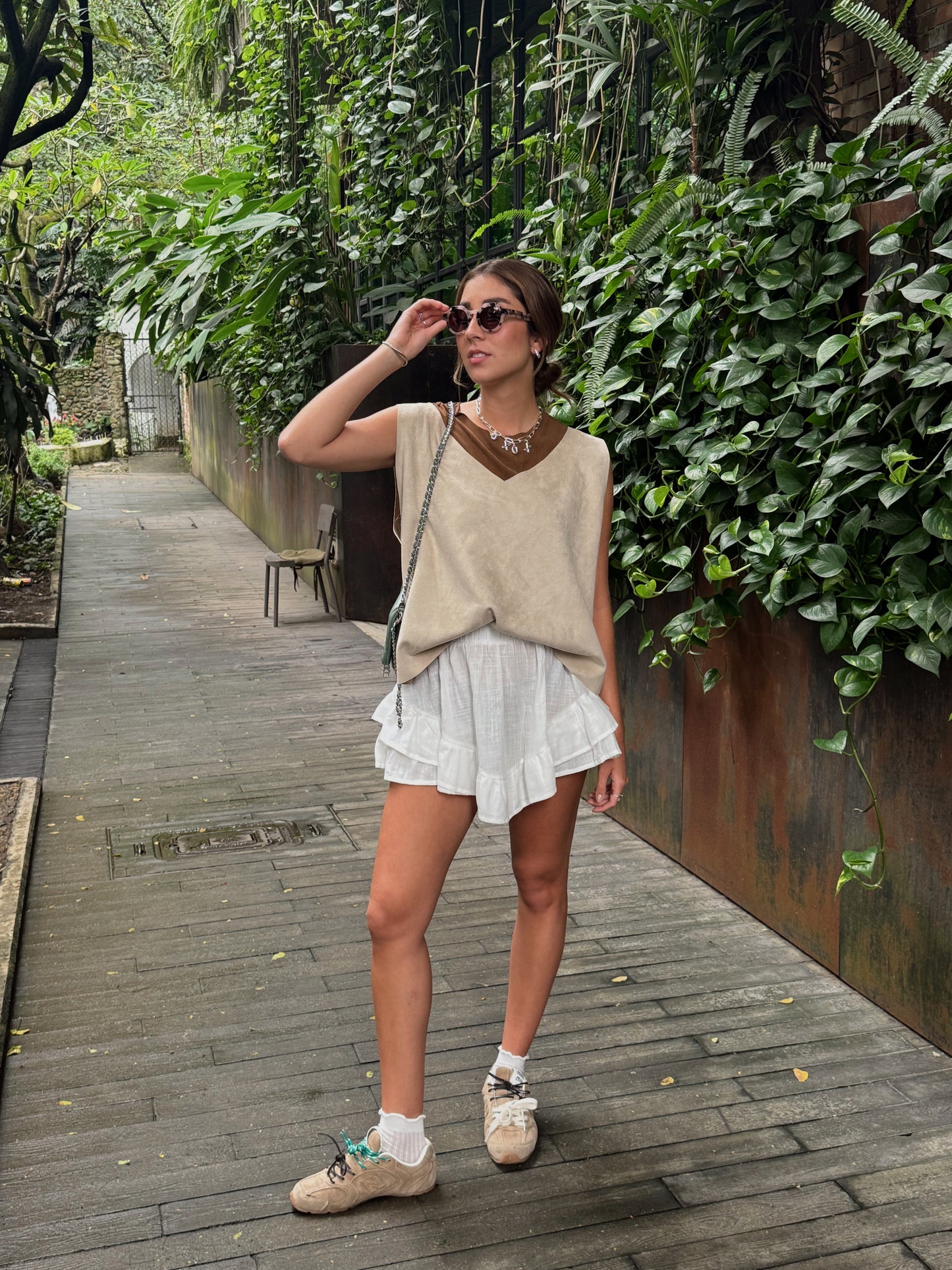 Linen Ruffle Skirt