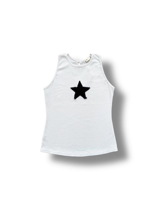 Stardust Top- Optical White
