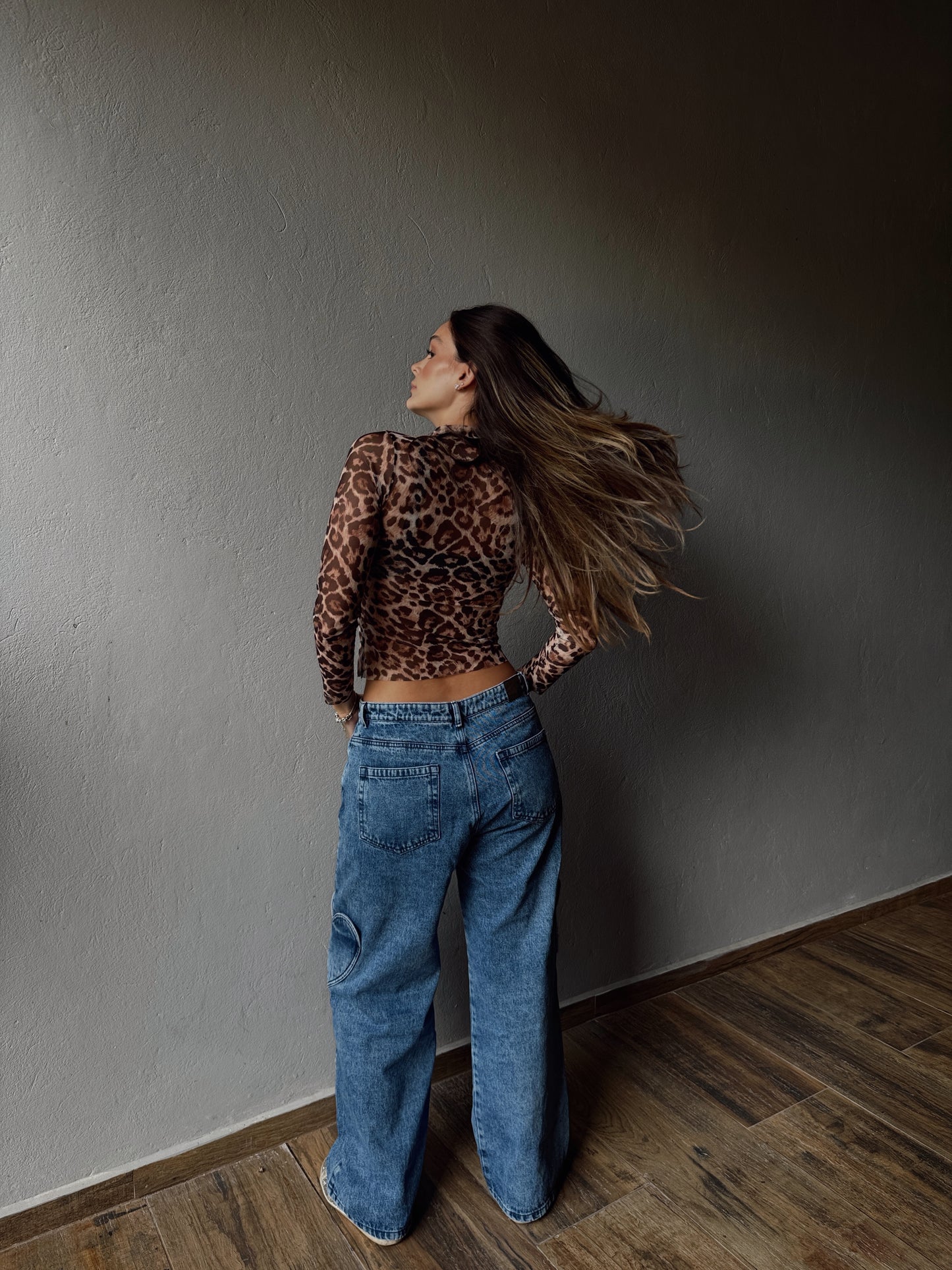 Heart Pocket Blue Jeans
