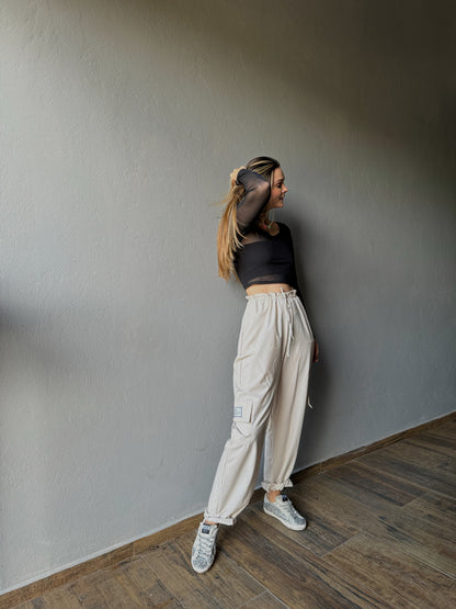 Latte Parachute Pants