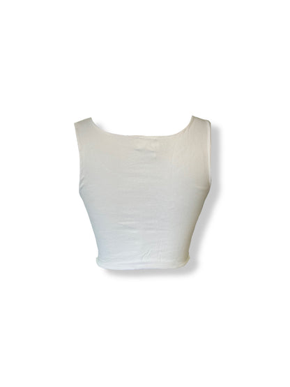 Crop Top Nudro- Optical White