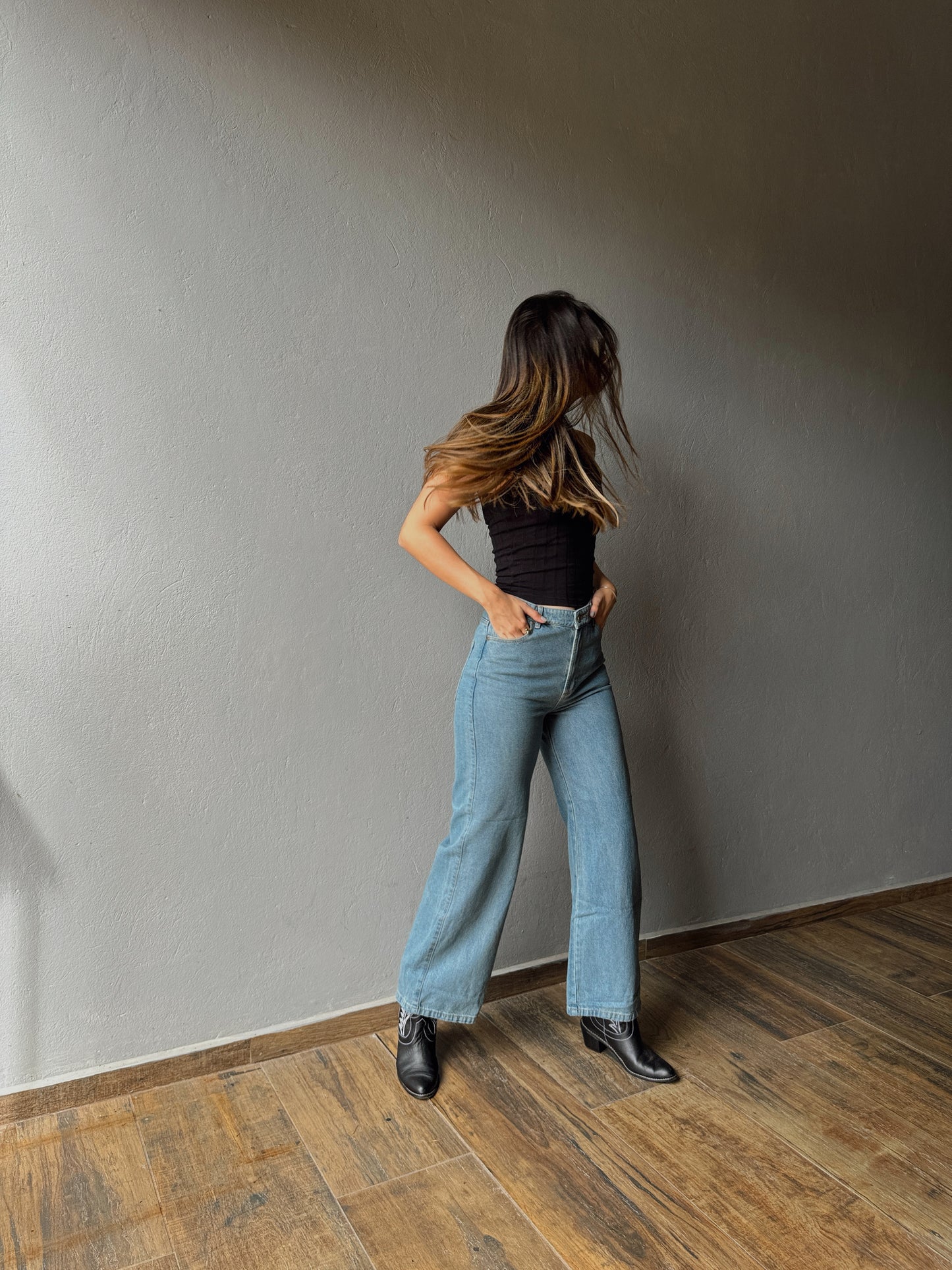 Basic Jeans- Vintage Blue