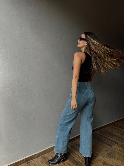 Basic Jeans- Vintage Blue