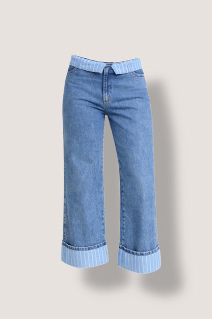 Stripe Fold Jeans