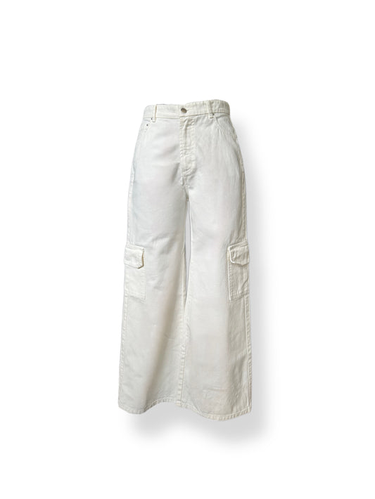 Flat White Cargo Pants