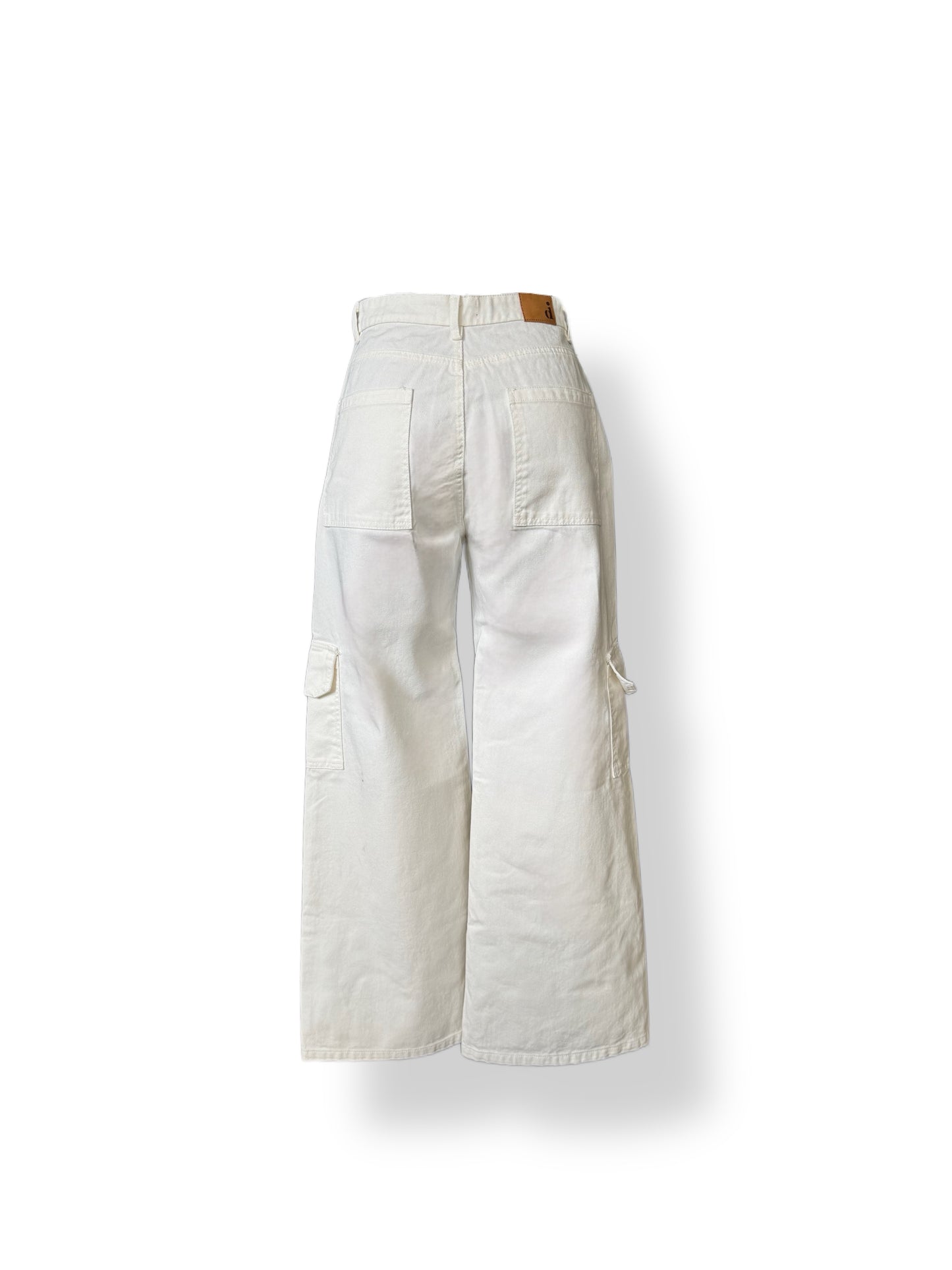 Flat White Cargo Pants