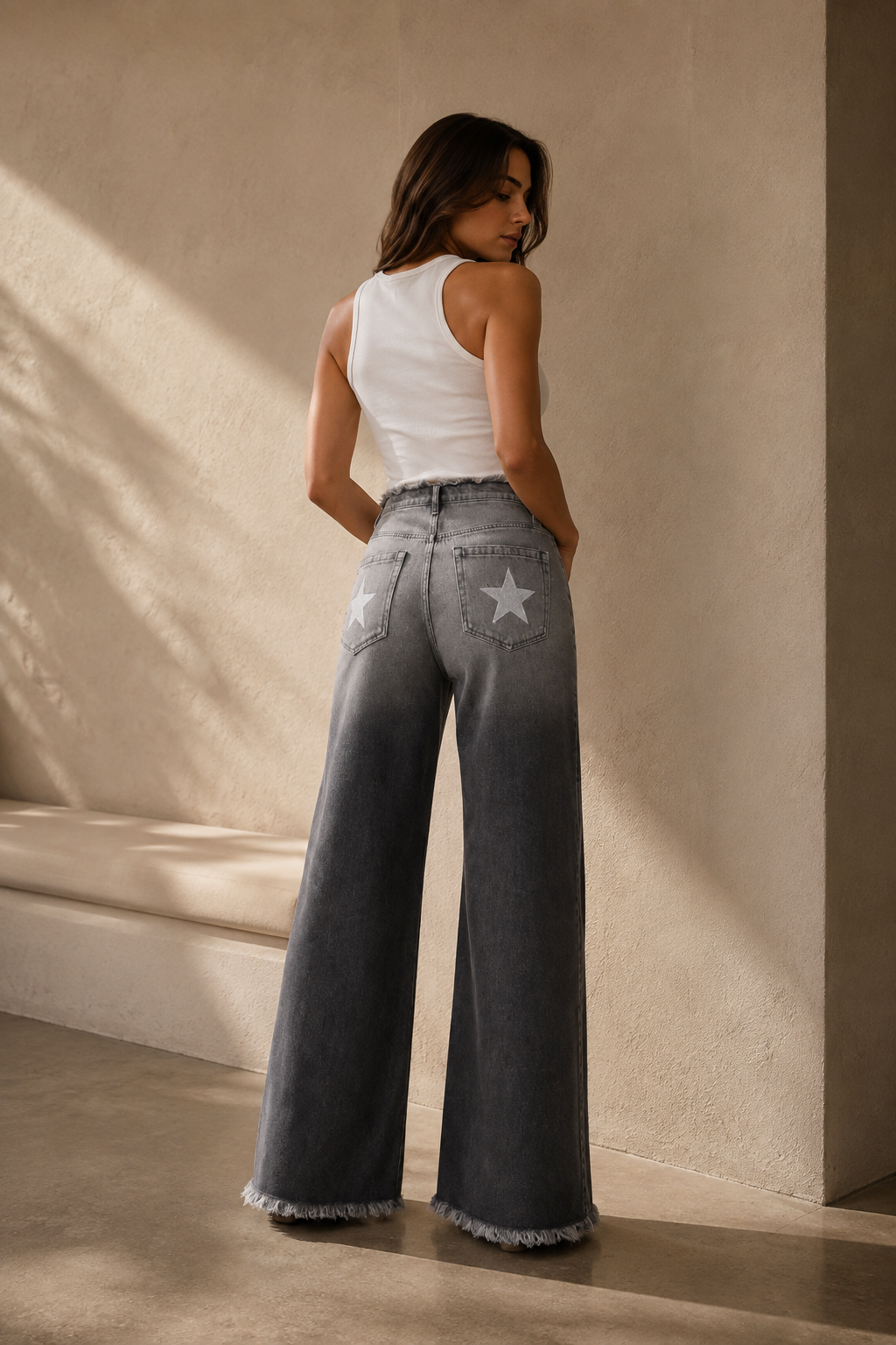 Silver Ombre Jeans