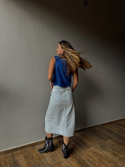 Denim Skirt- Light Blue