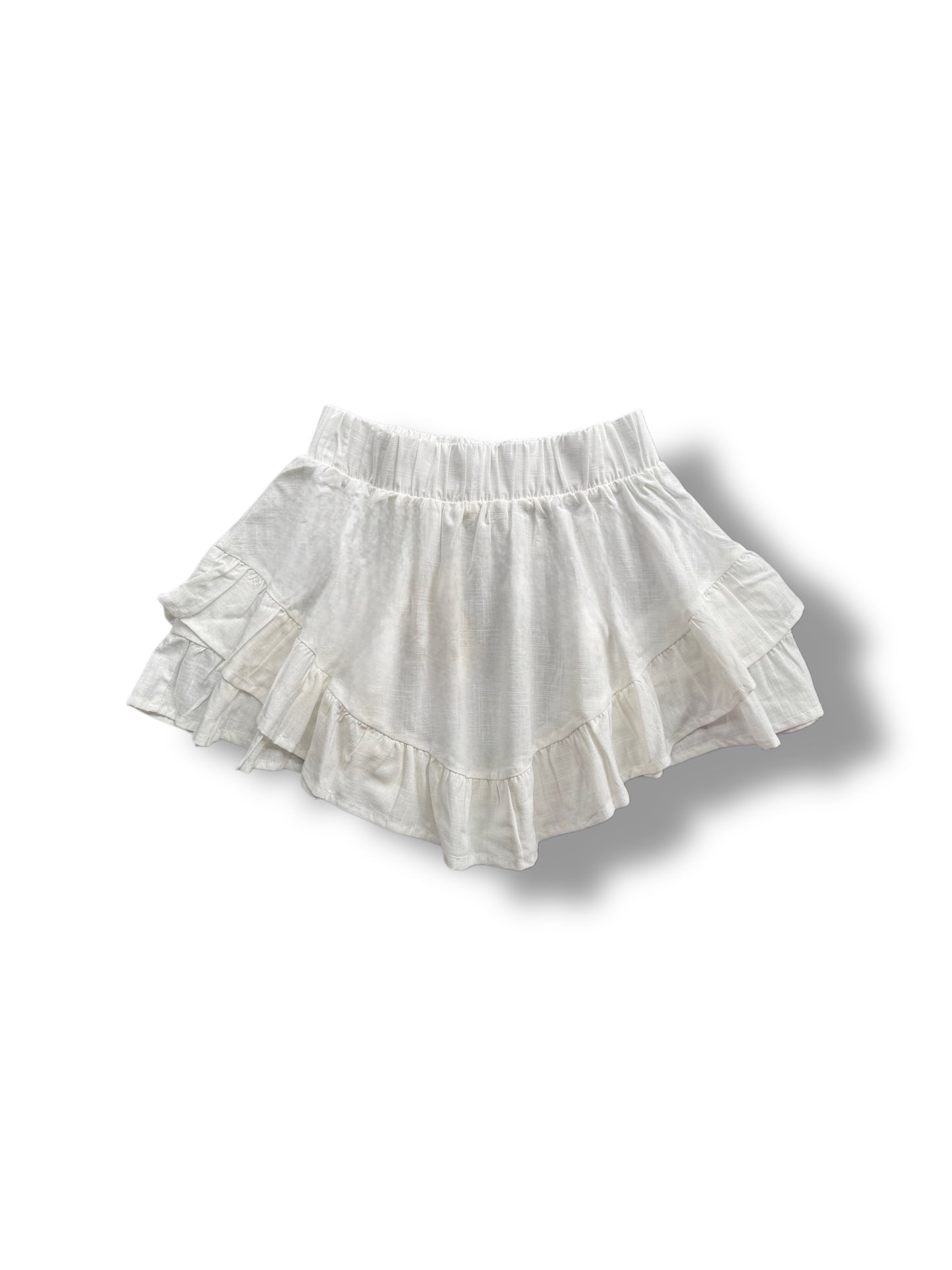Linen Ruffle Skirt