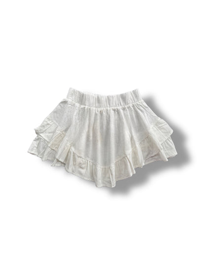 Linen Ruffle Skirt
