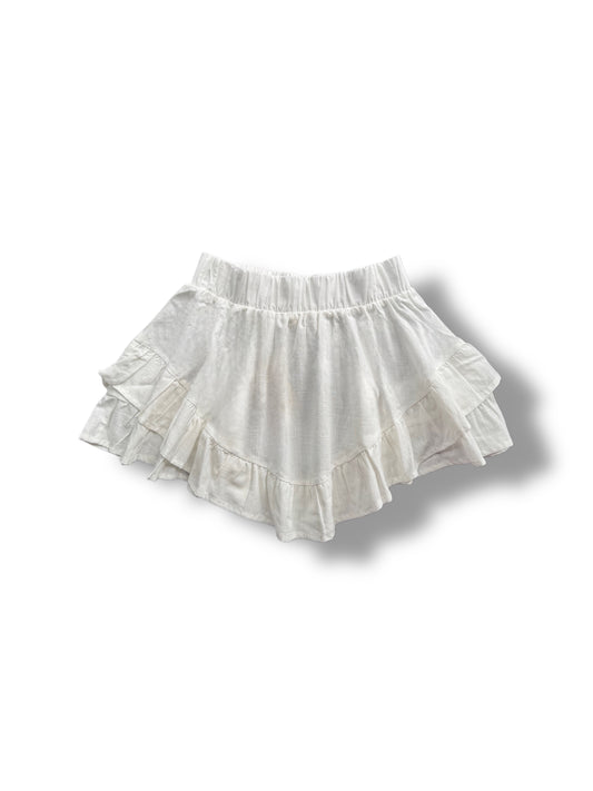 Linen Ruffle Skirt