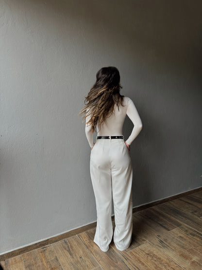 White Basic Pants