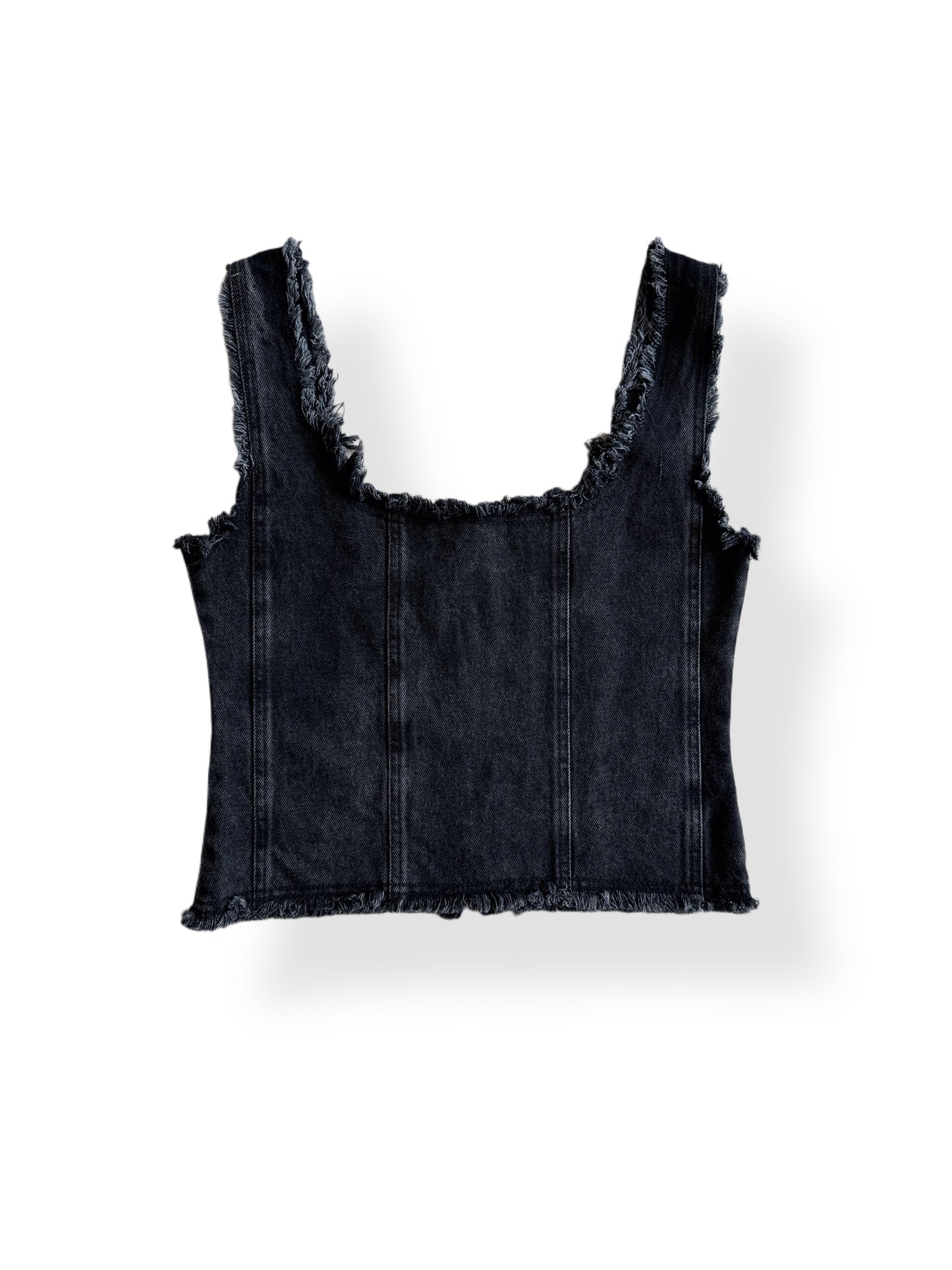 Denim Corset- Wild Black