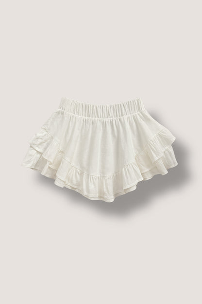 Linen Ruffle Skirt