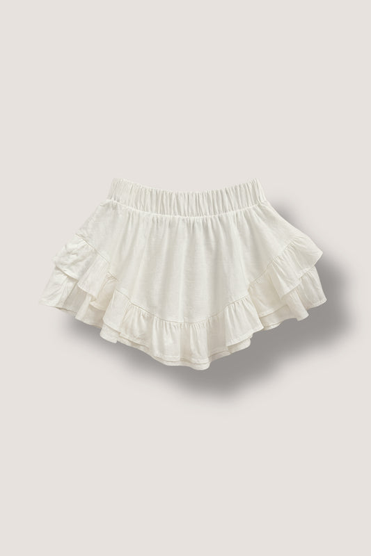 Linen Ruffle Skirt
