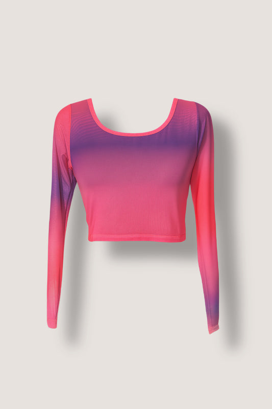 Sunset Mesh Crop Top